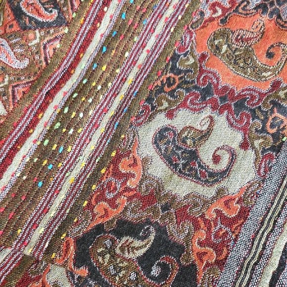 Bohemian Paisley Pashmina Shawl Wrap Scarf With Fringes Elegant Multicolor One S - Picture 12 of 12